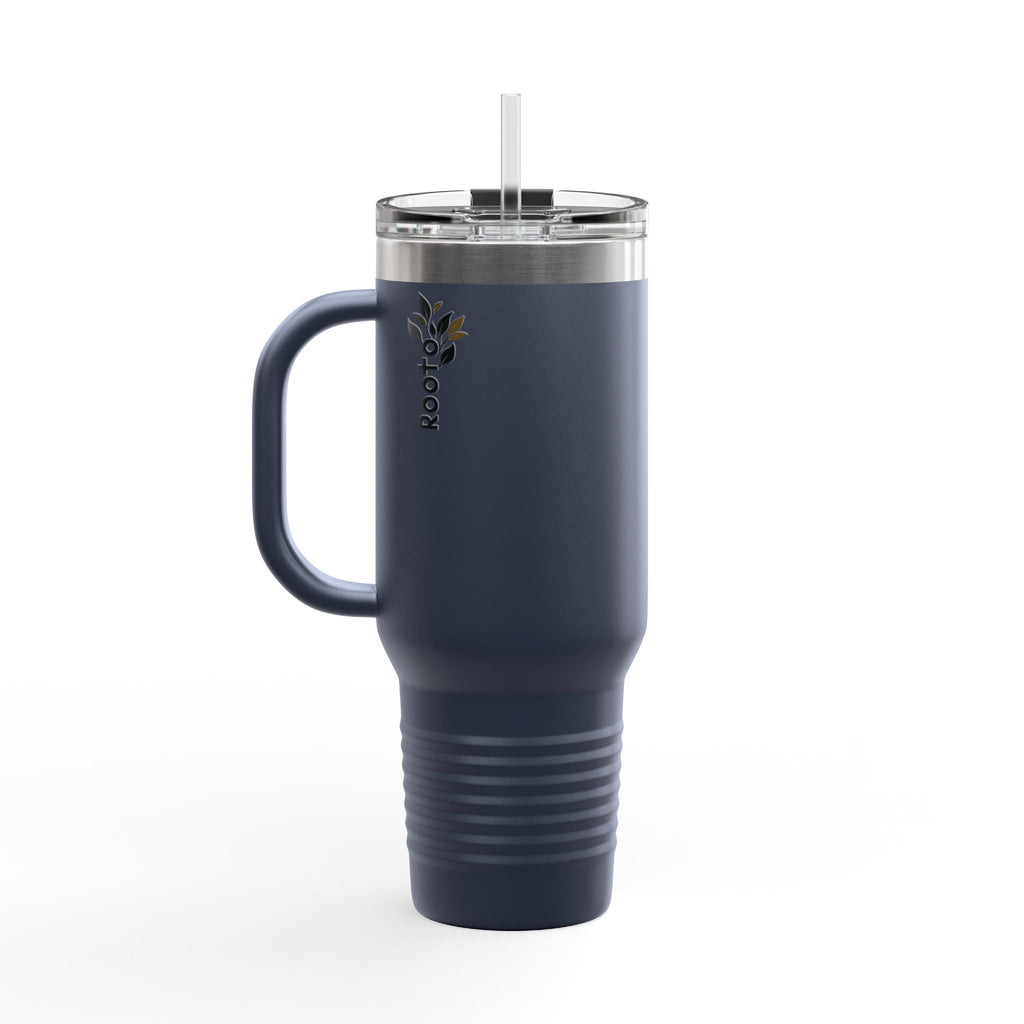 Minimal Monogram Circle Logo 40oz Travel Mug | Insulated Tumbler