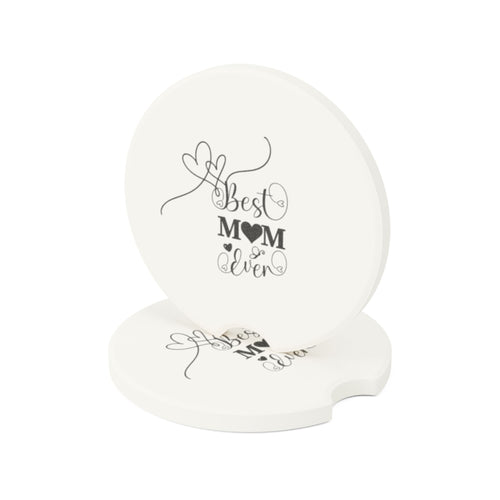 Best Mom Ever Car Coaster - Soapstone Cup Holder Protector