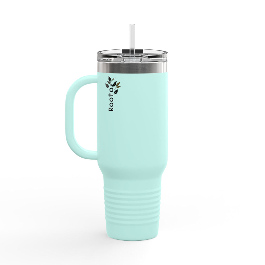 Minimal Monogram Circle Logo 40oz Travel Mug | Insulated Tumbler