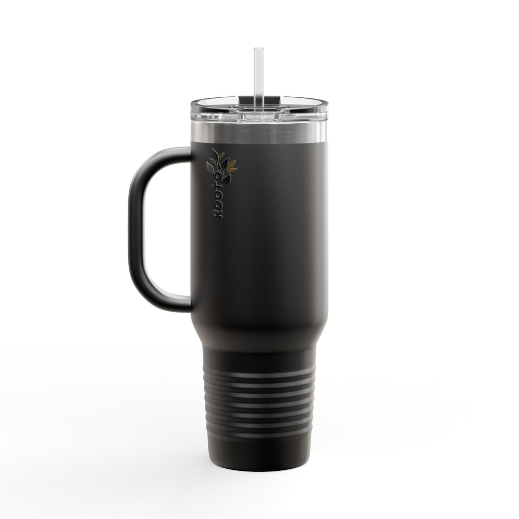 Minimal Monogram Circle Logo 40oz Travel Mug | Insulated Tumbler