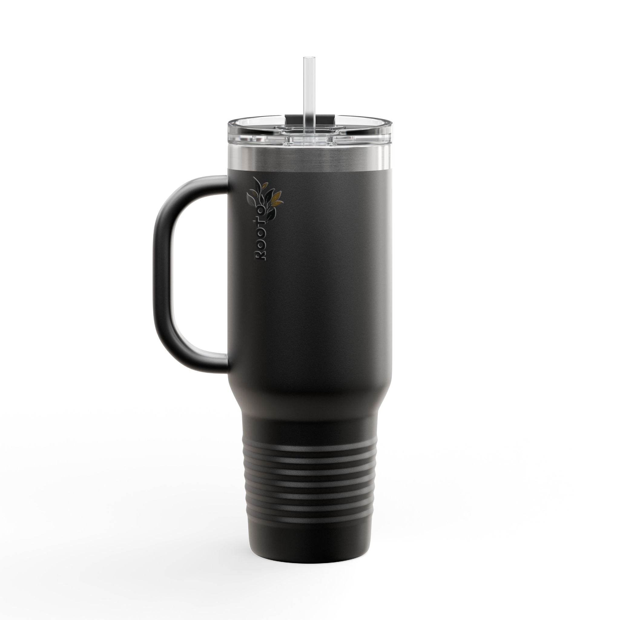 Minimal Monogram Circle Logo 40oz Travel Mug | Insulated Tumbler