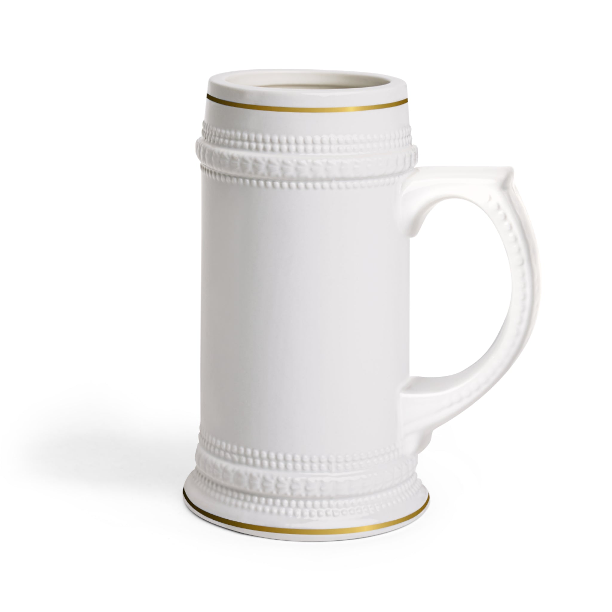 Rooted Mama Mug — Elegant White Stein with Gold Trim