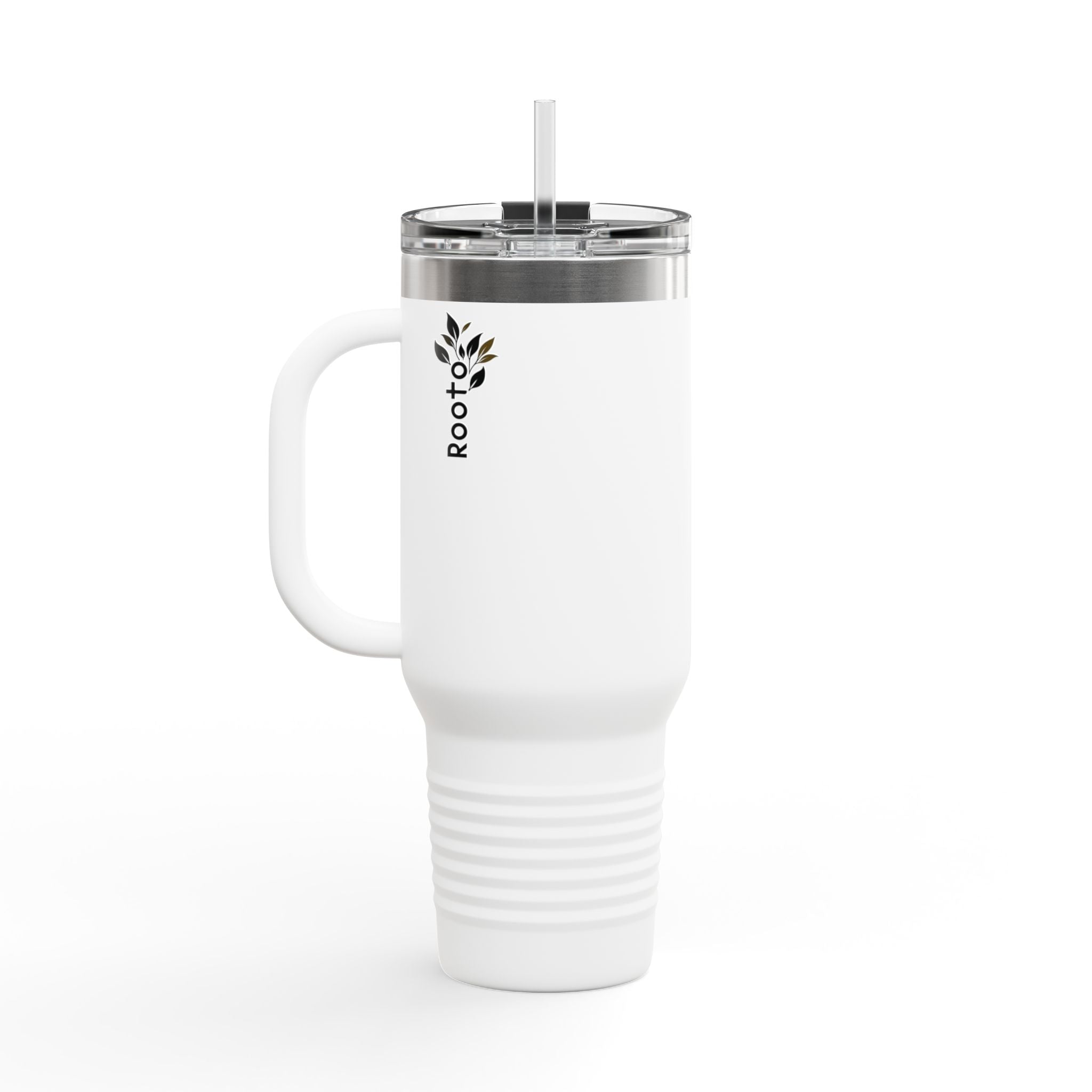 Minimal Monogram Circle Logo 40oz Travel Mug | Insulated Tumbler