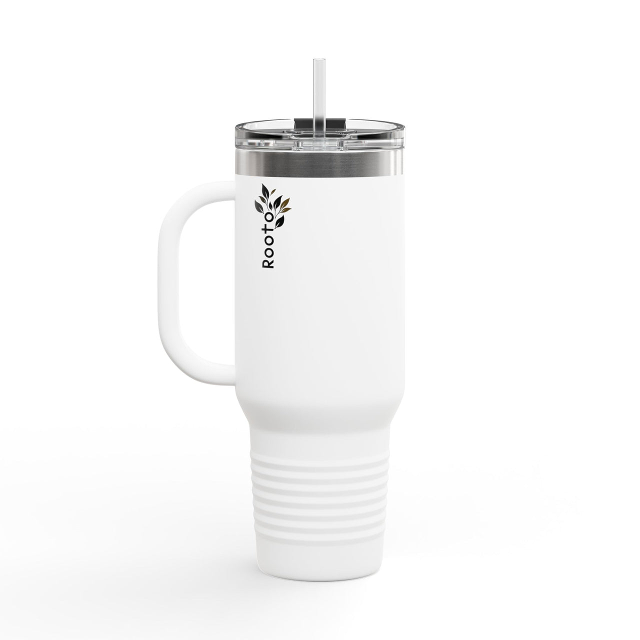 Minimal Monogram Circle Logo 40oz Travel Mug | Insulated Tumbler