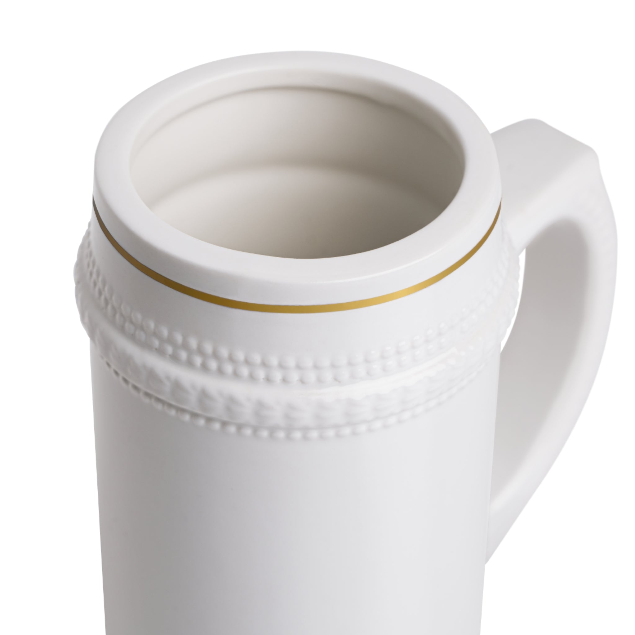 Rooted Mama Mug — Elegant White Stein with Gold Trim