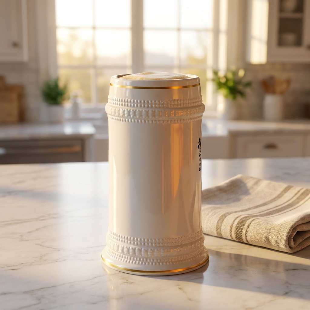 Rooted Mama Mug — Elegant White Stein with Gold Trim