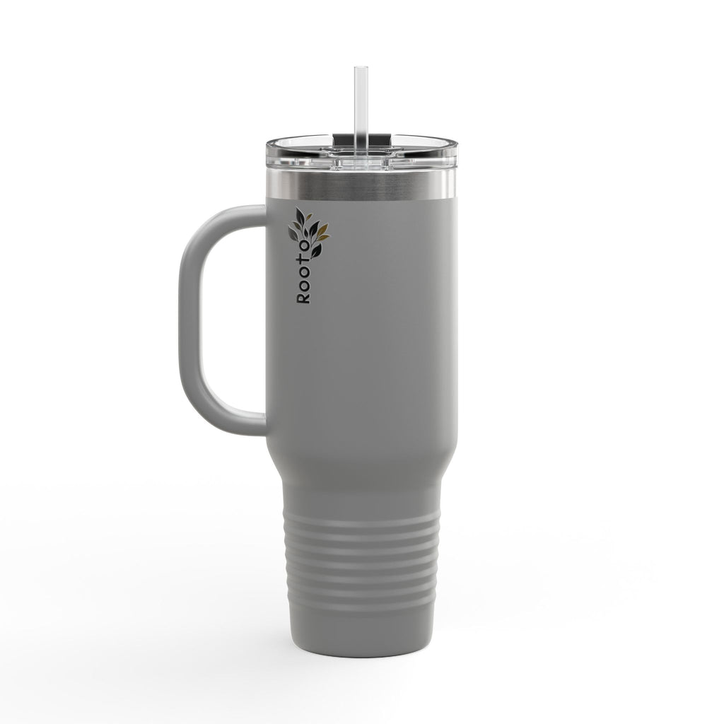 Minimal Monogram Circle Logo 40oz Travel Mug | Insulated Tumbler