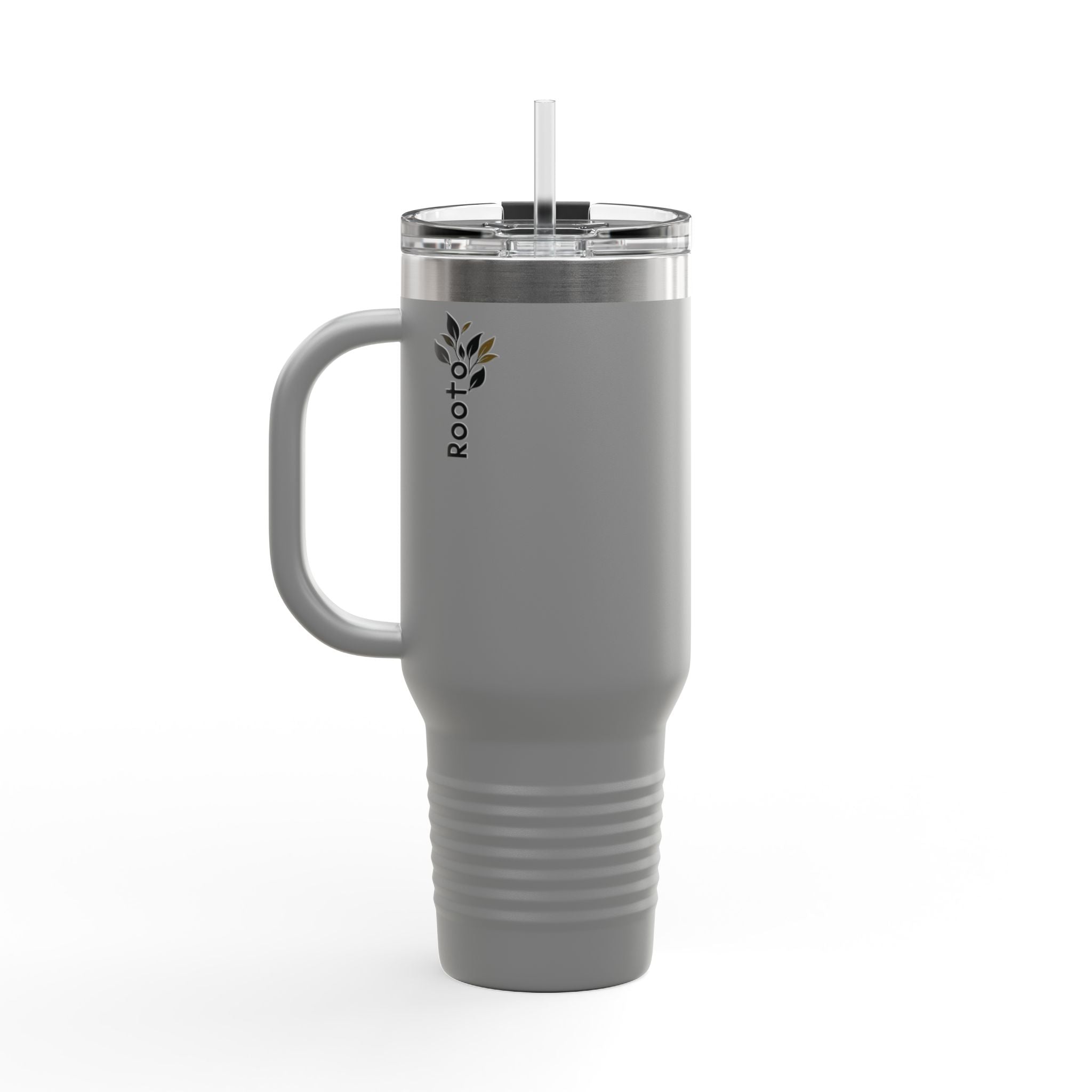 Minimal Monogram Circle Logo 40oz Travel Mug | Insulated Tumbler