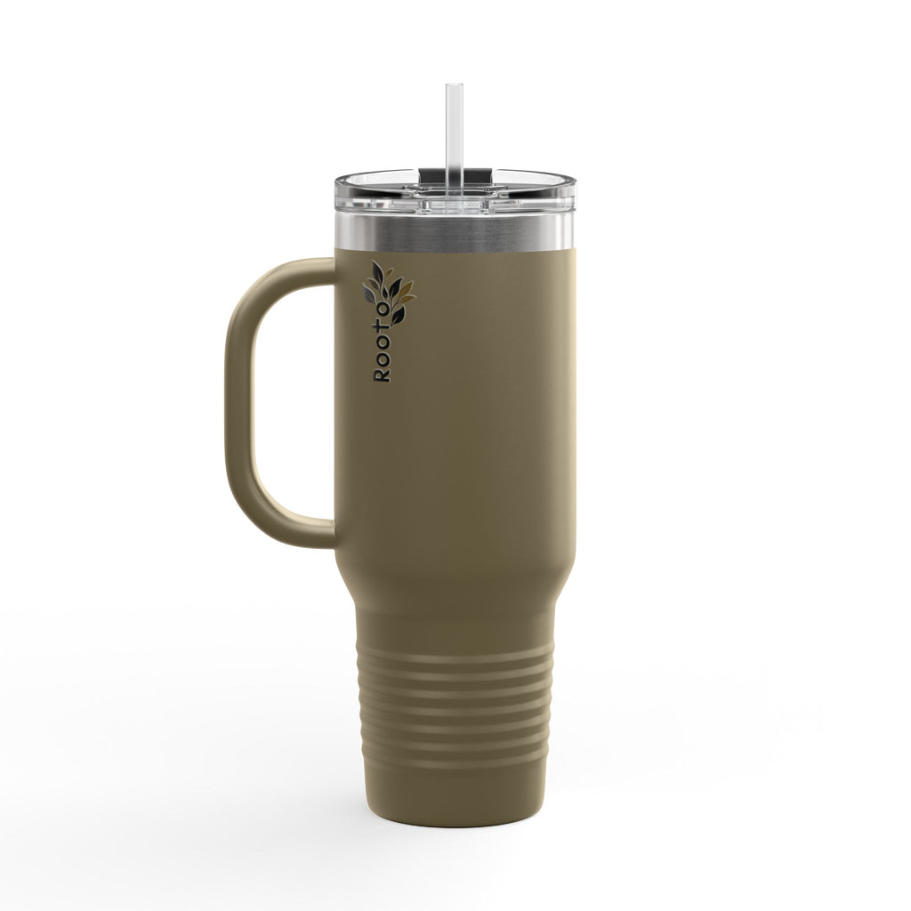 Minimal Monogram Circle Logo 40oz Travel Mug | Insulated Tumbler