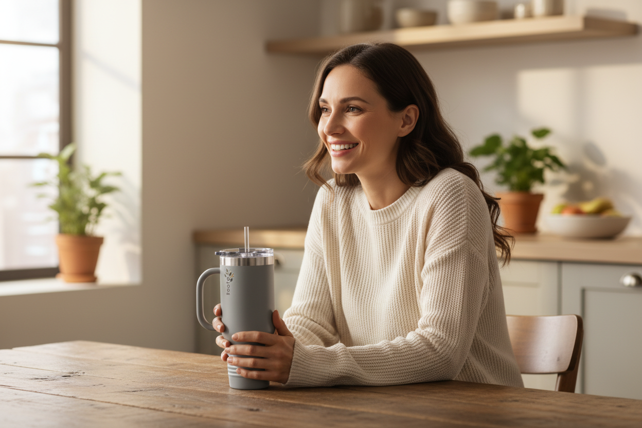 Hero Banner - Mom with Tumbler